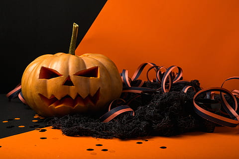 party, orange, design, decoration, background, gourd, halloween HD wallpaper