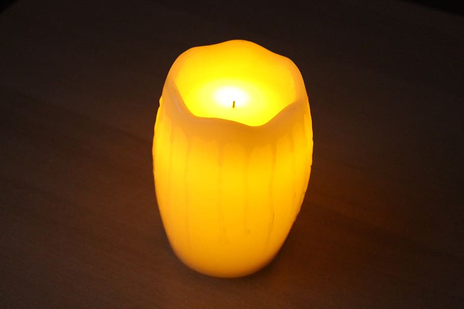 candle, light, yellow, shining, single object, orange color HD wallpaper