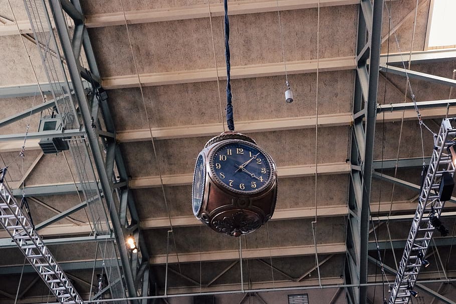 clock, time, vintage, old, hour, building, seattle, washington HD wallpaper