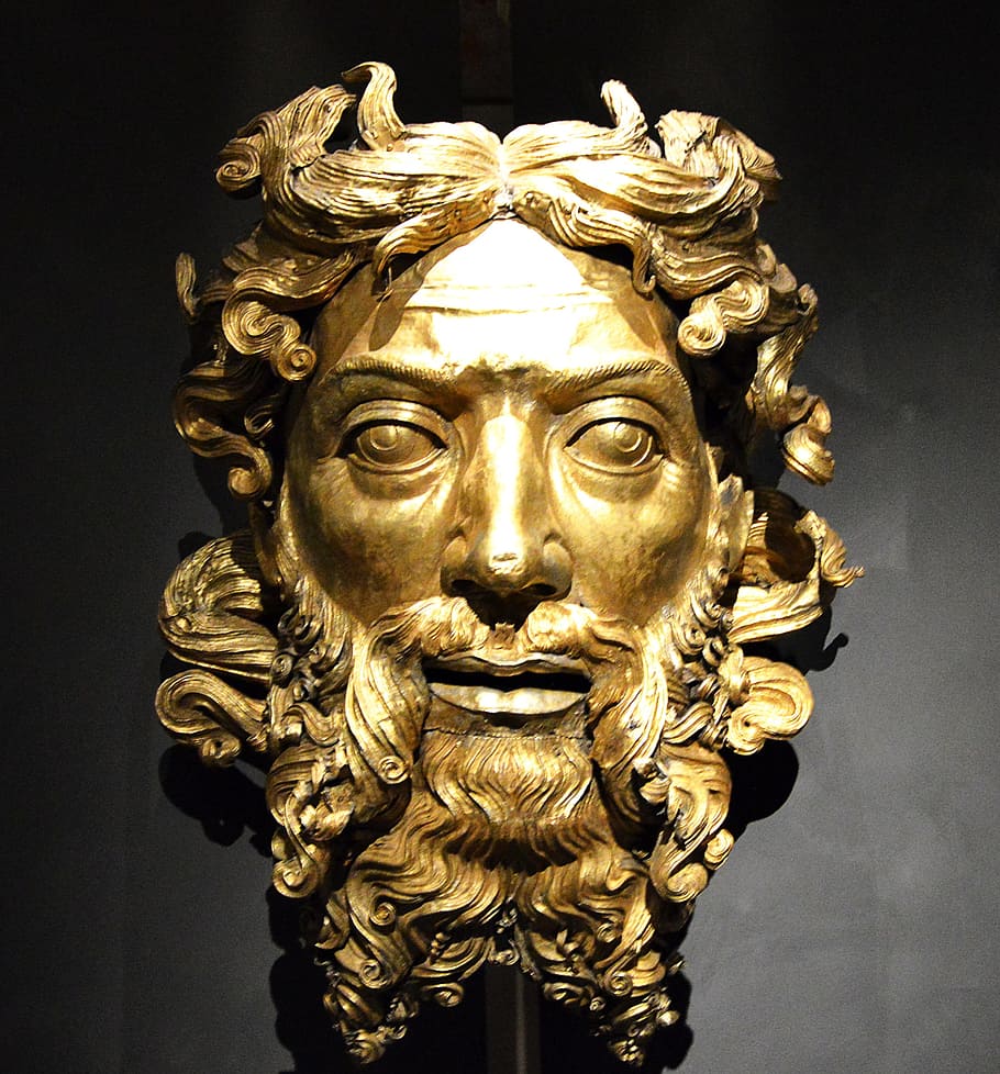 Head, Gold, Sculpture, statue, architecture, gold colored, art and craft HD wallpaper