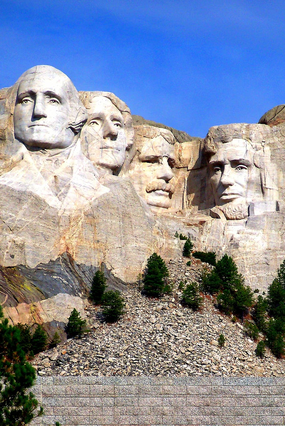 photo of Mount Rushmore, south dakota, jefferson, roosevelt, washington