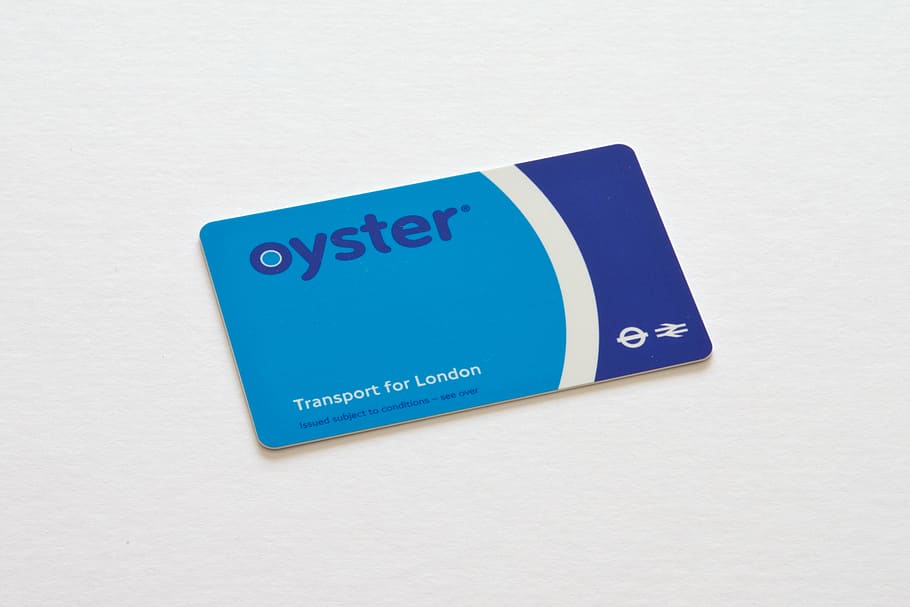 teal and white Oyster card on white surf, travel card, london, HD wallpaper