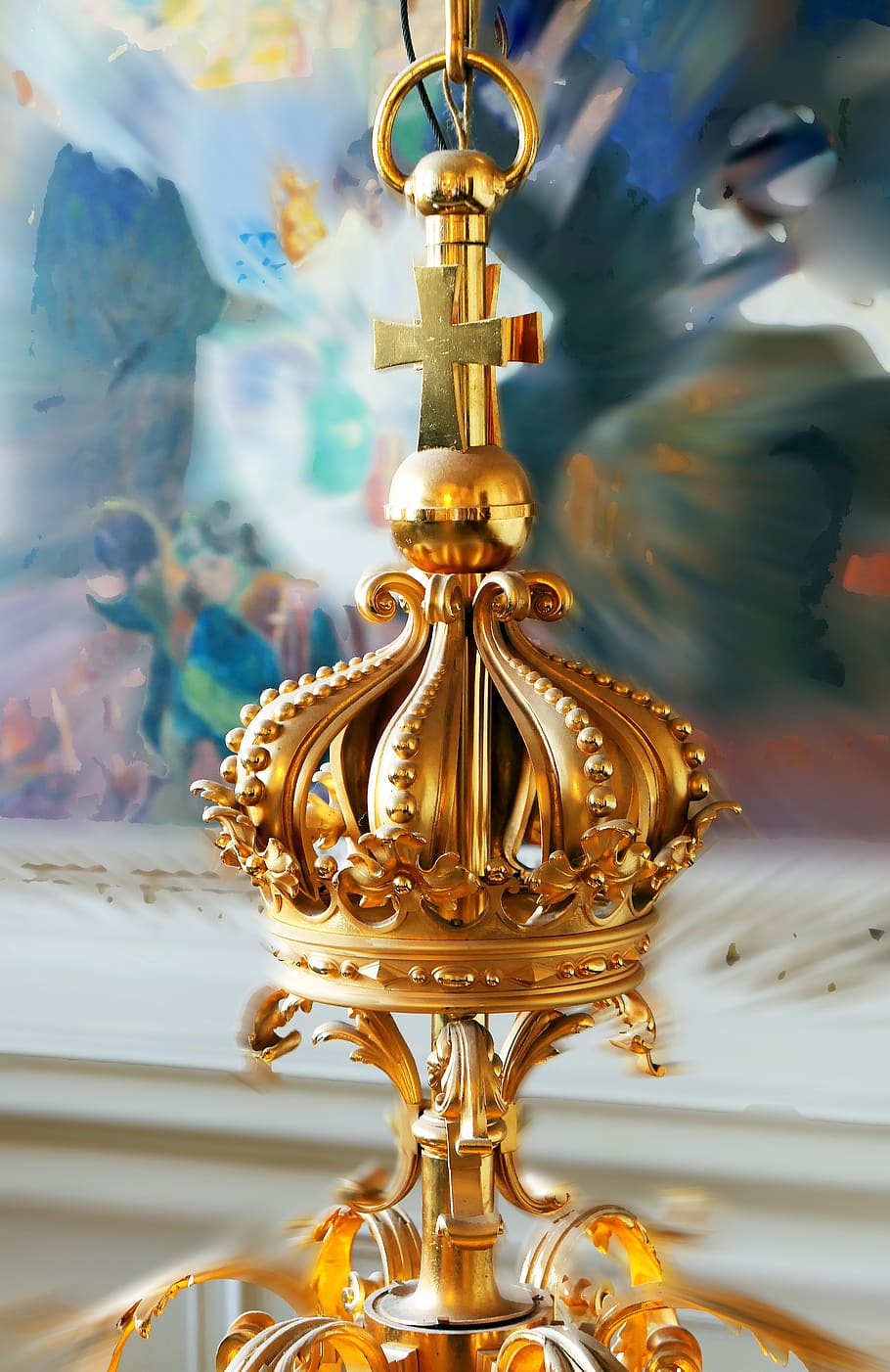 crown, lamp, light, lighting, hell, shining, lantern, shed light HD wallpaper