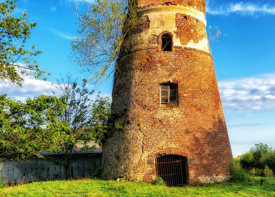 tower, lost place, mill, historically, architecture, leave HD wallpaper
