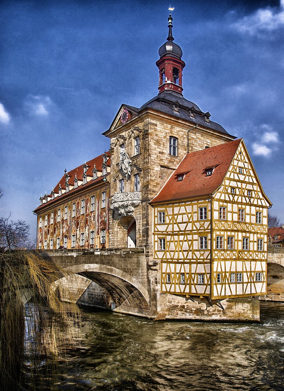 Bamberg, Germany, Town Hall, Hall, Building, landmark, sky
