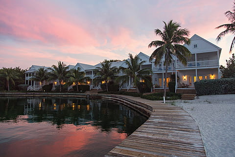 Marathon Key, Florida, Tranquility Bay, sunset, beach, tropical HD wallpaper