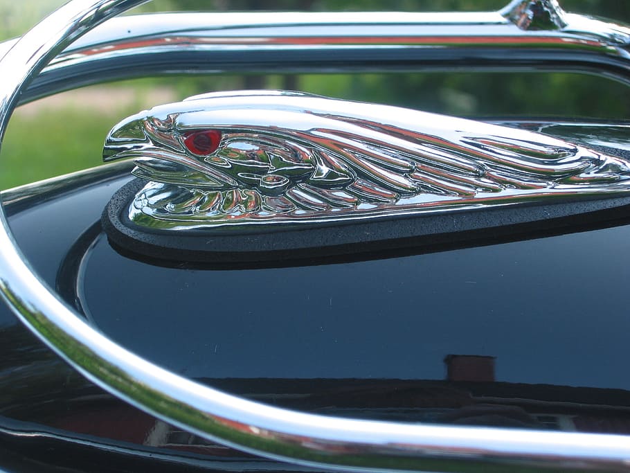 figurehead, motorcycle, summer, eagle, eagle head, chrome, mode of transportation HD wallpaper