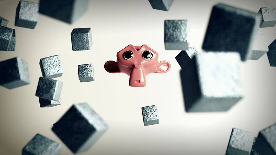 monkey, cubes, cartoon, creativity, indoors, toy, large group of objects HD wallpaper