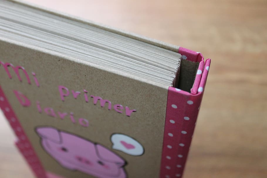 address book, daily, to write, pink color, close-up, indoors HD wallpaper
