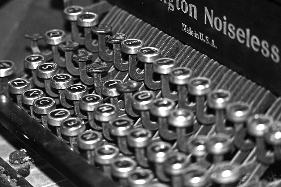 old typewriter, retro, antique, machine, keyboard, nostalgia, HD wallpaper