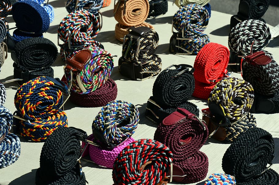 belts, spread, market, multi colored, art and craft, choice HD wallpaper