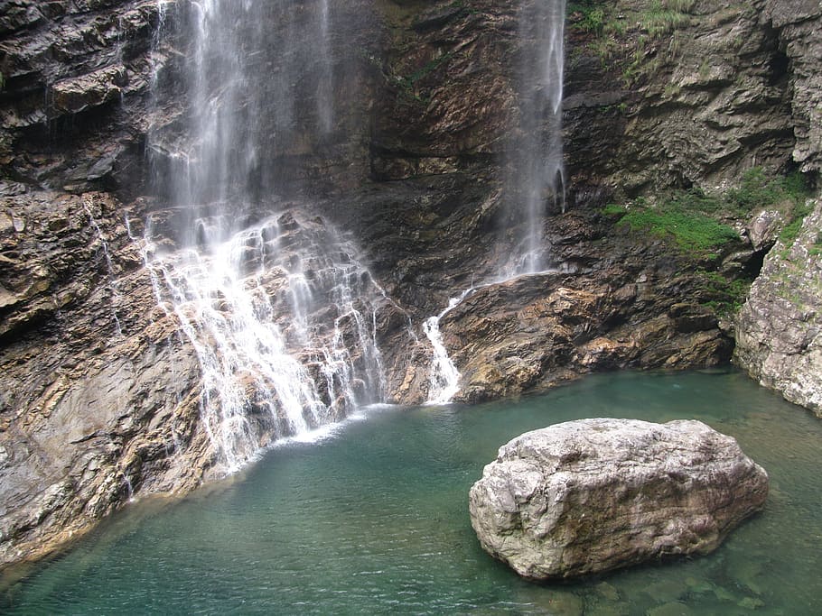lushan, falls, water, dynamic and static, rock, rock - object HD wallpaper