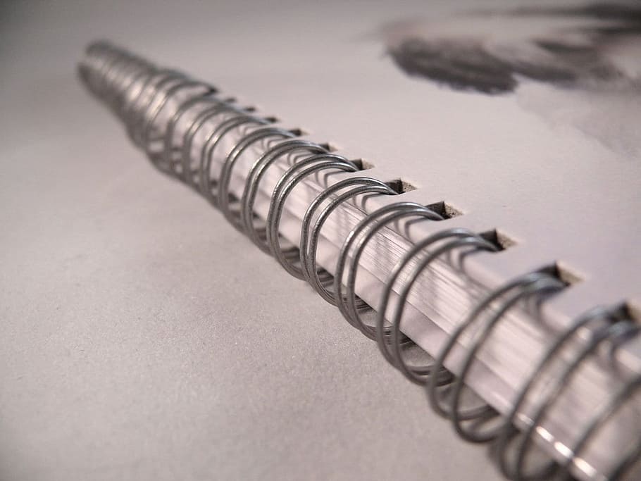 white spiral notebook, notepad, paper, pen, pencil, office HD wallpaper