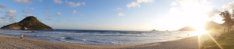 praia da macumba, beach, sunset, water, sea, sky, land, scenics - nature, HD wallpaper