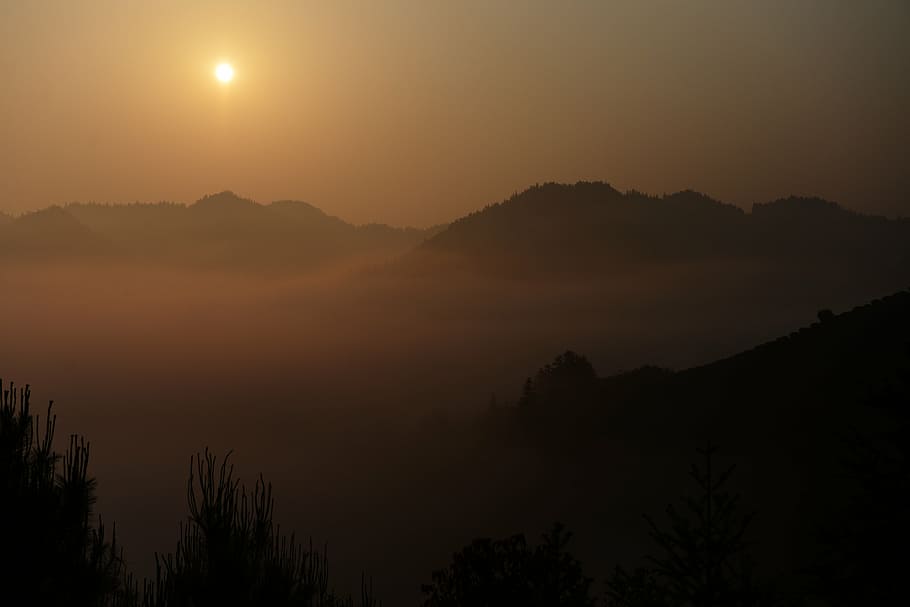 sunrise, the scenery, clouds, beauty in nature, sky, scenics - nature HD wallpaper