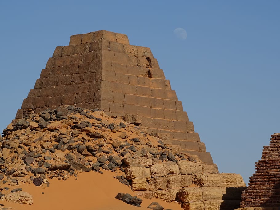 khartoum, meroe, pyramid, old, archaeology, trip, architecture, HD wallpaper