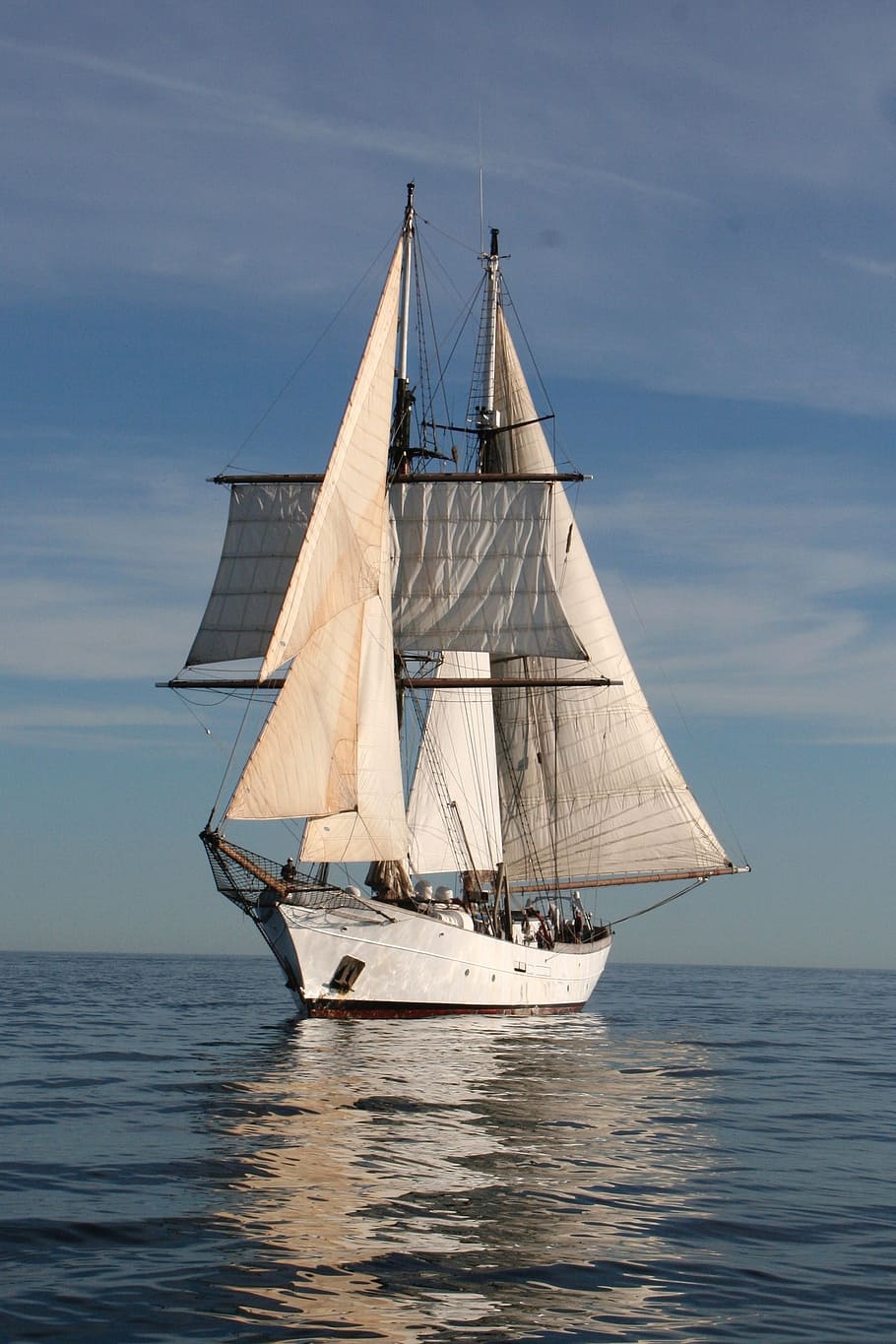 photo of white sail ship in body of water, clipper, boat, ocean HD wallpaper