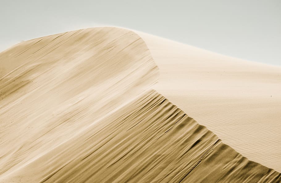 sand, desert, landscape, view, highland, no people, sand dune HD wallpaper
