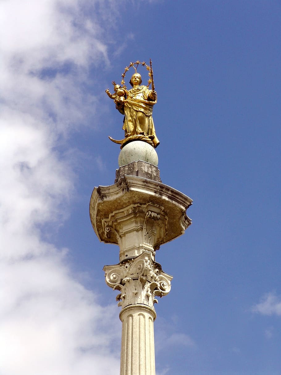 peter, gold, socket, pillar, white, greek, sculpture, catholic HD wallpaper
