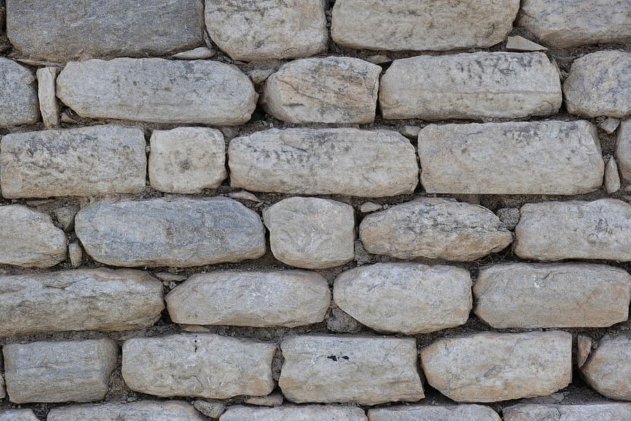 gray concrete wall, stone, old, nobody, background, macro, decoration HD wallpaper
