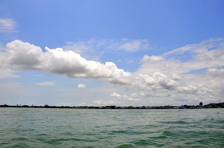 sky, sea, blue, nice, water, summer, travel, vacation, wave HD wallpaper