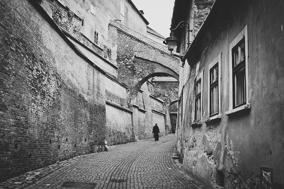 cobblestone, street, road, city, bricks, architecture, vintage, HD wallpaper