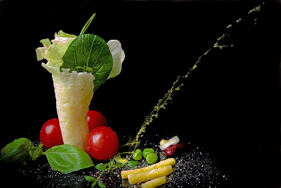 variety of vegetables, food photography, salad, leaf lettuce, HD wallpaper
