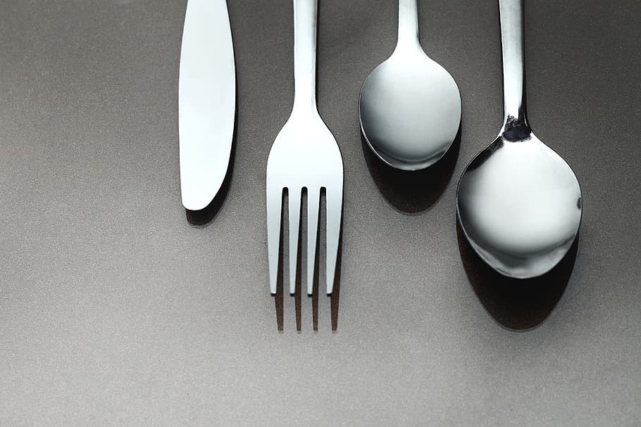 Spoon, Fork, Tableware, silver colored, kitchen utensil, table knife HD wallpaper