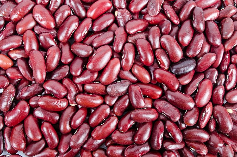 brown bean lot, red beans, kidney, pile, heap, nobody, many, white, HD wallpaper