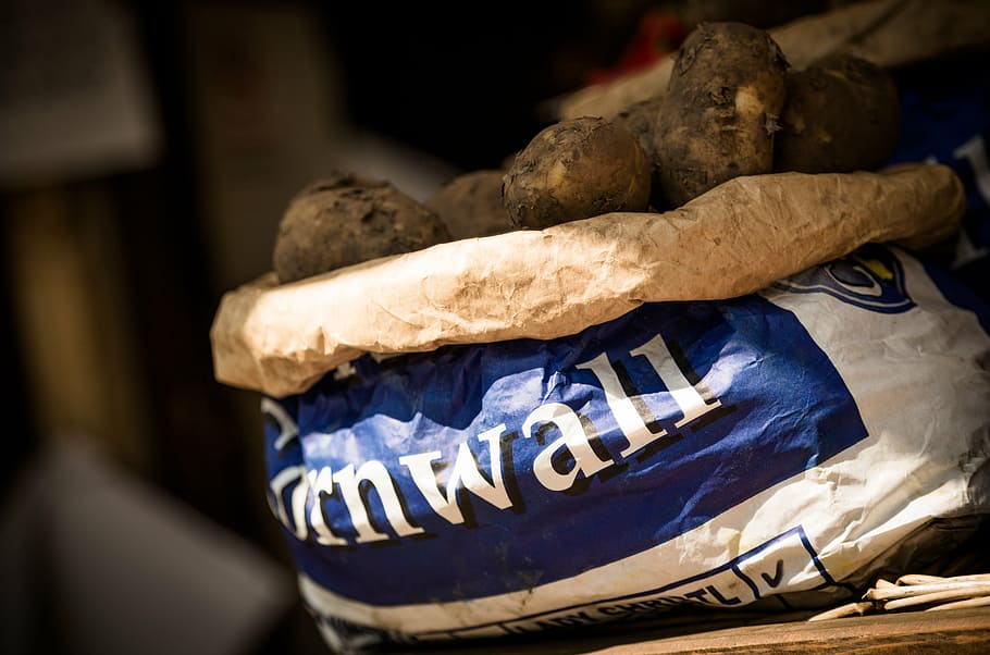 bag, cornwall, fresh, greengrocer, potatoes, sack, sack of potatoes HD wallpaper