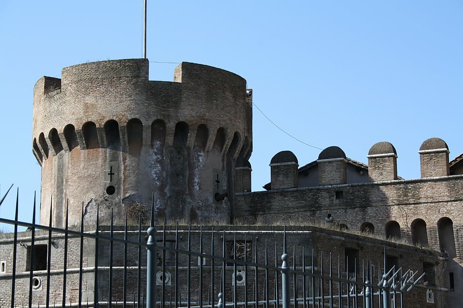 rome, castle, tower, architecture, built structure, sky, the past HD wallpaper