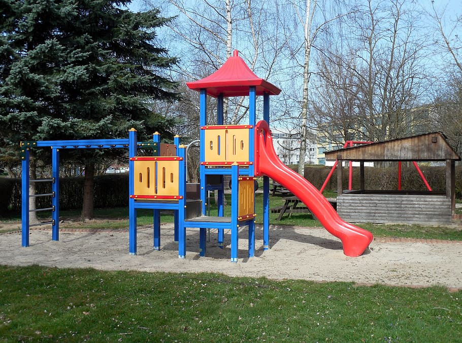 playground, game device, slide, climb, balance, sand, network HD wallpaper