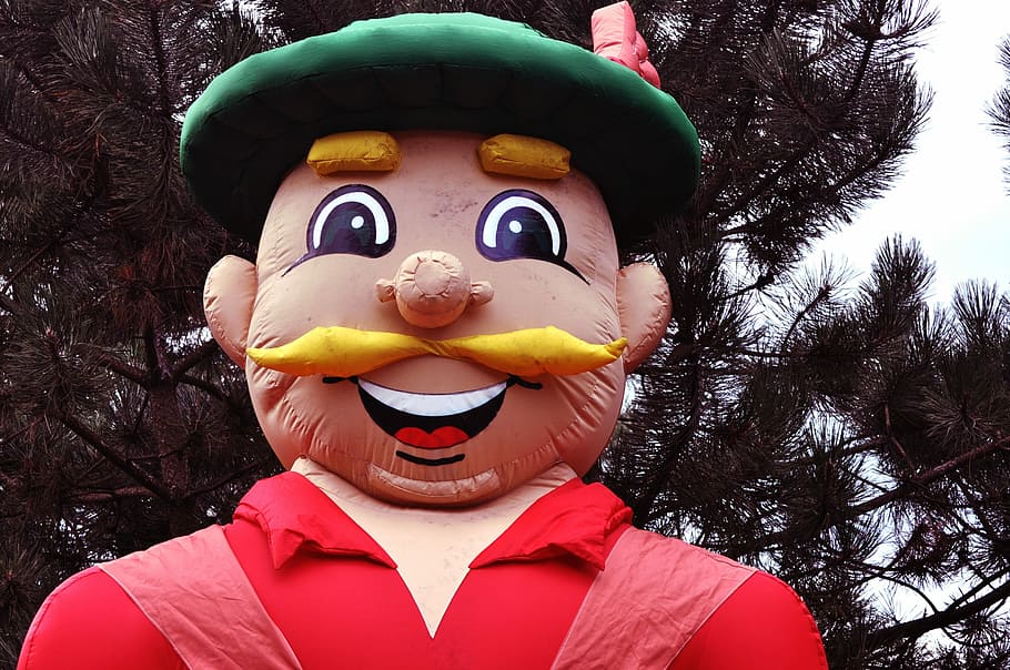 Figure, Bayer, Funny, Face, Moustache, plastic, hat, people HD wallpaper
