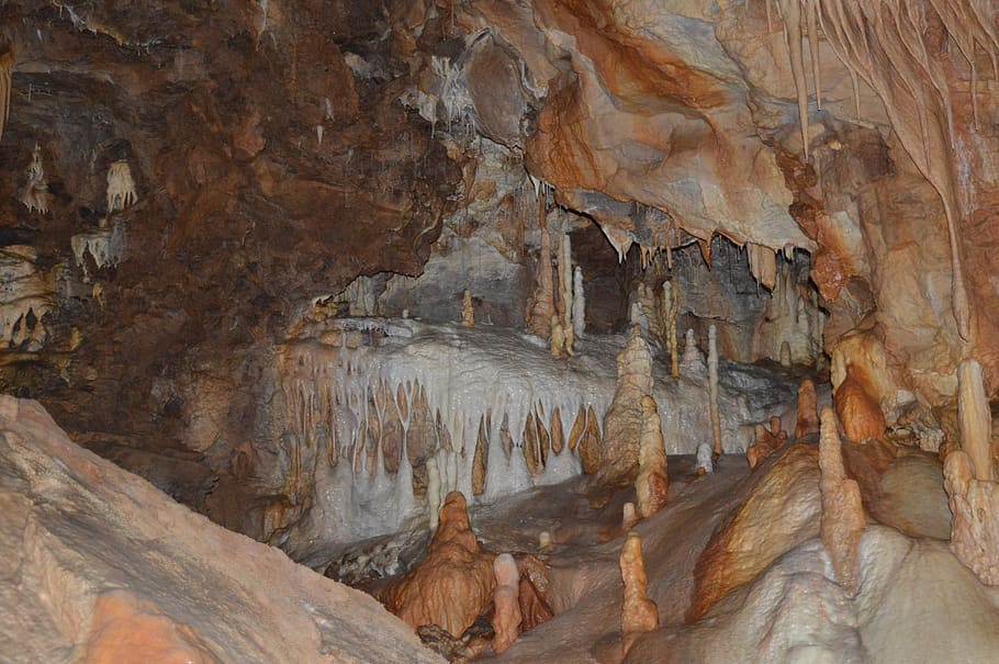 limestone, stalactite, subterranean, caving, mountain, speleology, HD wallpaper