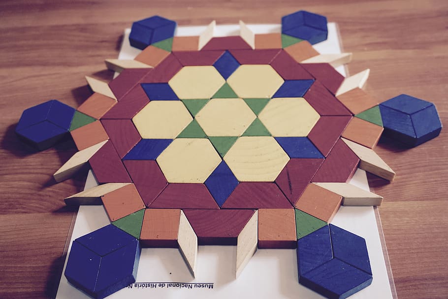 tangram, wooden, shapes, patterns, muted, geometric, play, kids, HD wallpaper