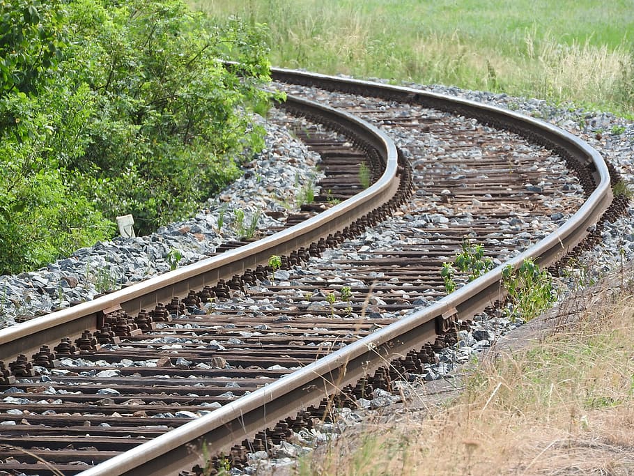 track, railway, railroad Track, transportation, steel, train HD wallpaper