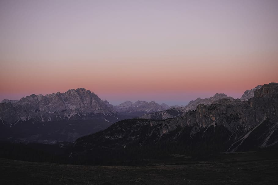 landscape photo of mountain, landscape photo of mountains, sunset HD wallpaper