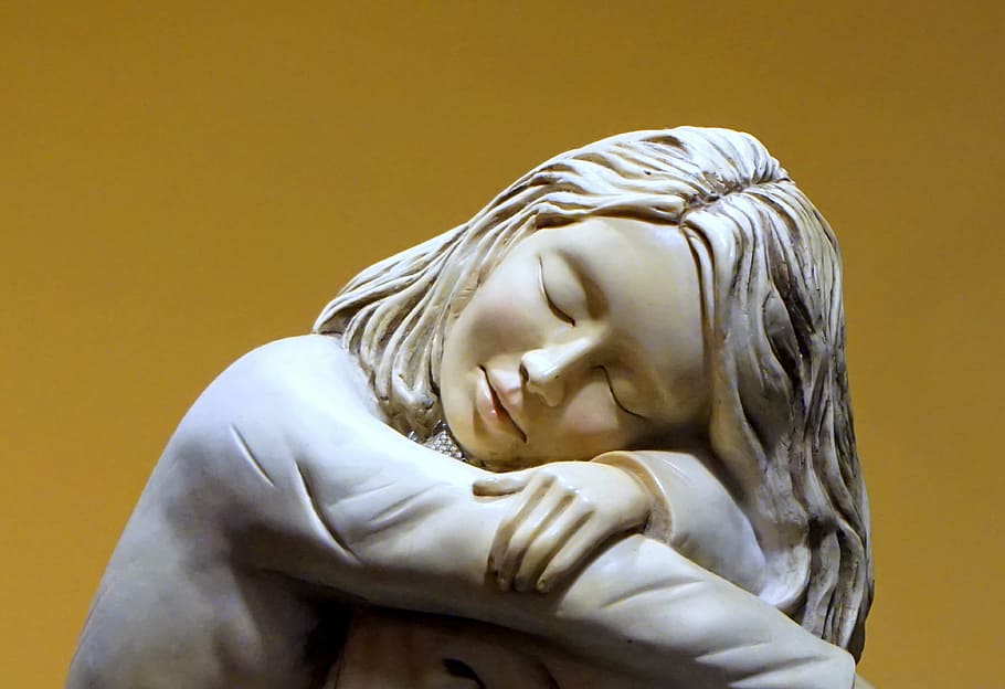 statue, sculpture, figure, face, body, women, girl, foreground HD wallpaper