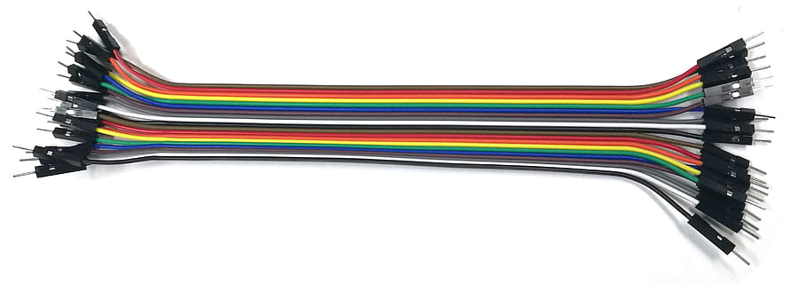 assorted-color cables on white background, Idc, Wire, Electric HD wallpaper