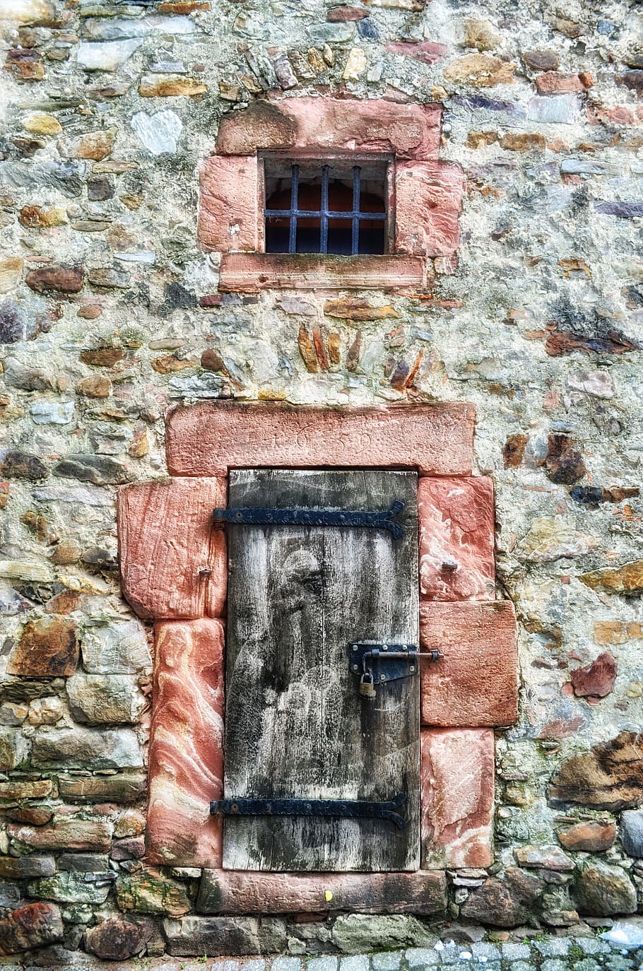 gray and white wooden door, germany, building, stone, window HD wallpaper