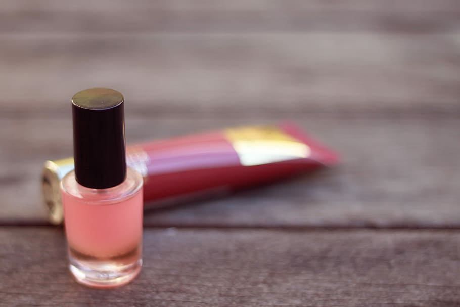 pink manicure bottle, beauty Product, fashion, make-up, lipstick HD wallpaper