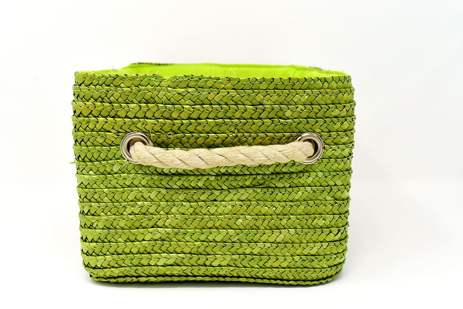 basket, storage, color, green, colorful, store, green color HD wallpaper