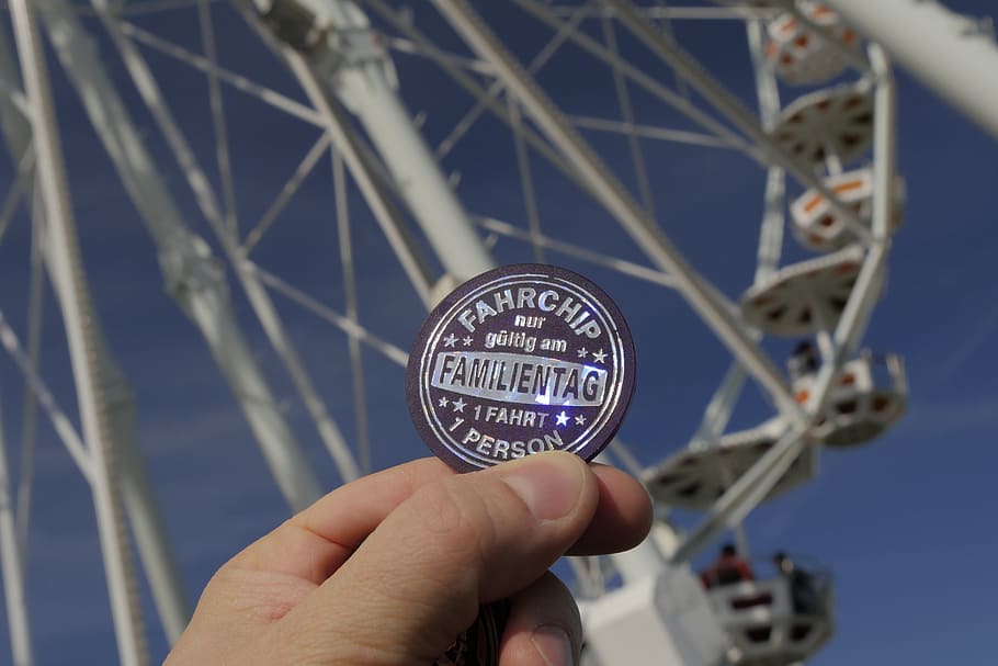 ferris wheel, ride, driving chip, entry, family day, fair, folk festival HD wallpaper