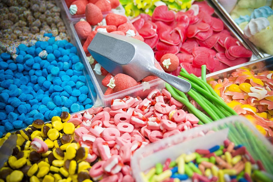spread, candy, sale, gluttony, food and drink, choice, variation HD wallpaper