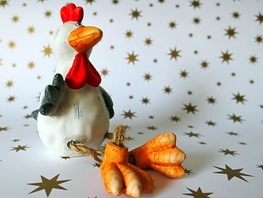 chicken, deco, decoration, figure, funny, colorful, bird, easter decorations