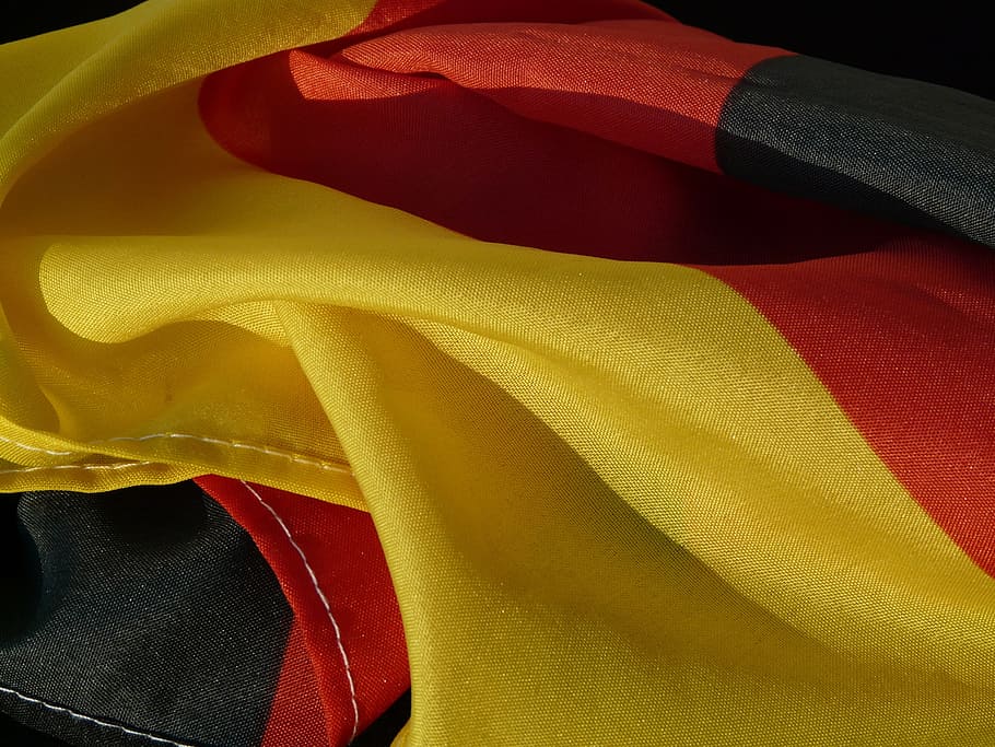 flag, germany, rumpled, black, red, gold, black red gold, fabric HD wallpaper