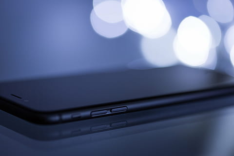 selective focus photography of turned-off black iPhone 7, mobile HD wallpaper