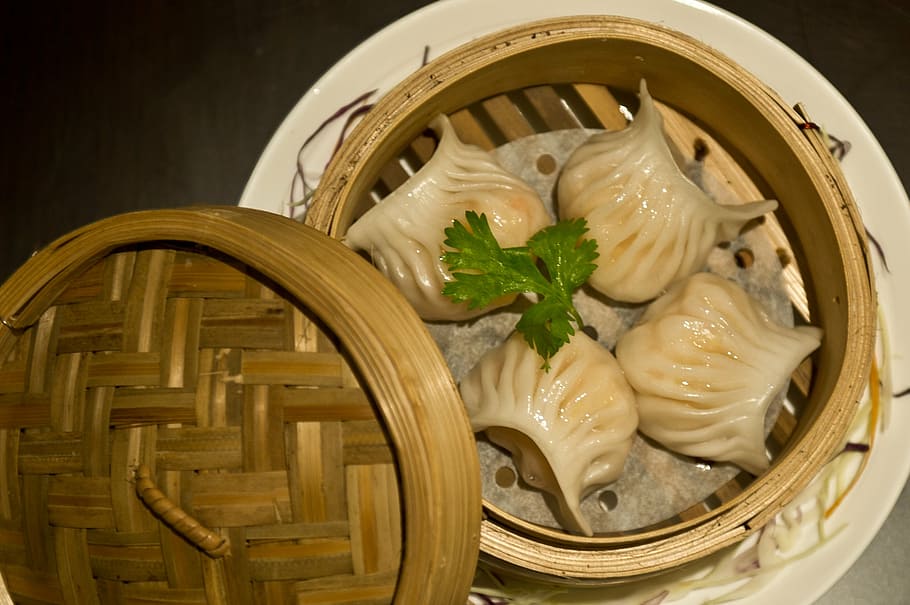 steamed food, dimsum, chinese cuisine, meal, dumpling, traditional, HD wallpaper