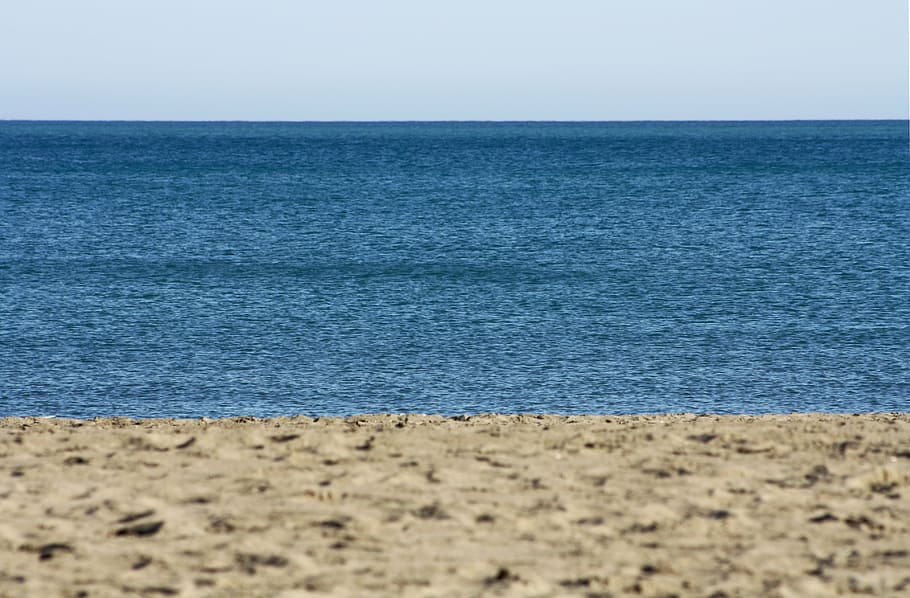 beach, horizon, deserted, praia mansa, costa, sea, sky, sand, HD wallpaper
