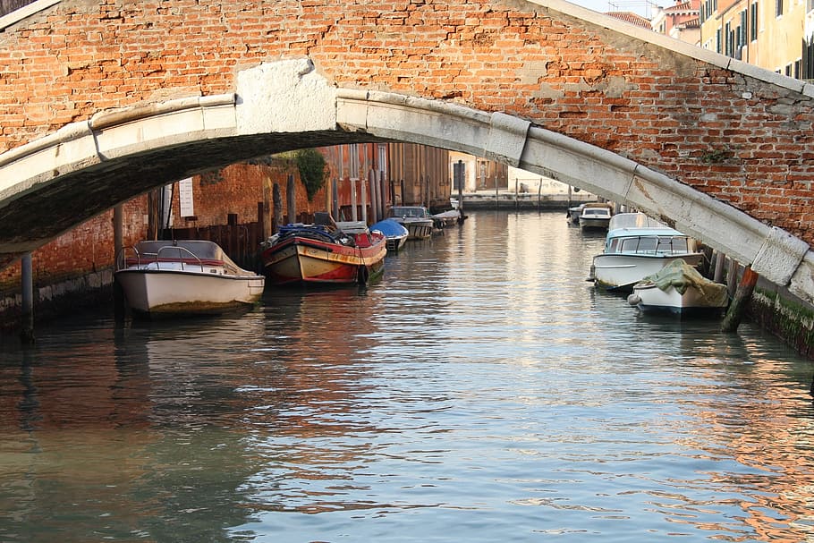 venice, bridge, channel, gondola, venice gondola, romance, nautical vessel HD wallpaper
